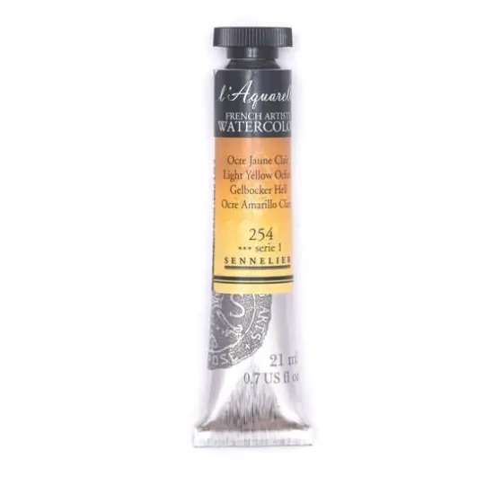 Sennelier French Artists' Watercolor, 21mL 254 Light Yellow Ochre S1 {1}