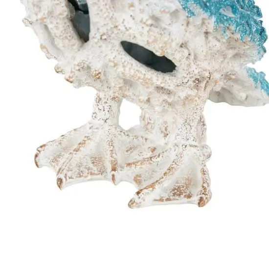 13.5" Textured Polystone Pelican Sculpture Blue {6}