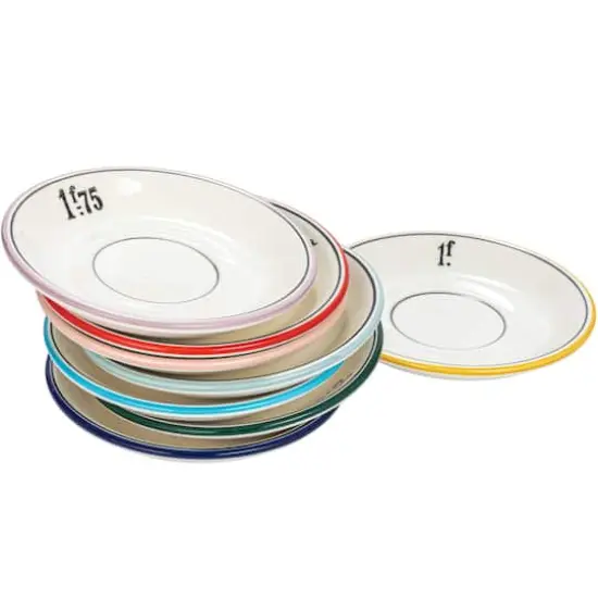 Hello Honey&reg; 6" Factorial Numbers Design Stoneware Plate Set {1}
