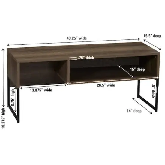Household Essentials 43" Wrap TV Stand Ashwood {4}