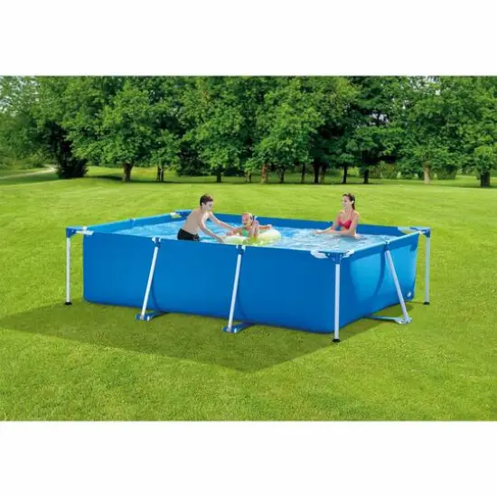 9.8ft. x 29.5" Rectangular Frame Above Ground Swimming Pool with Filter Pump {3}