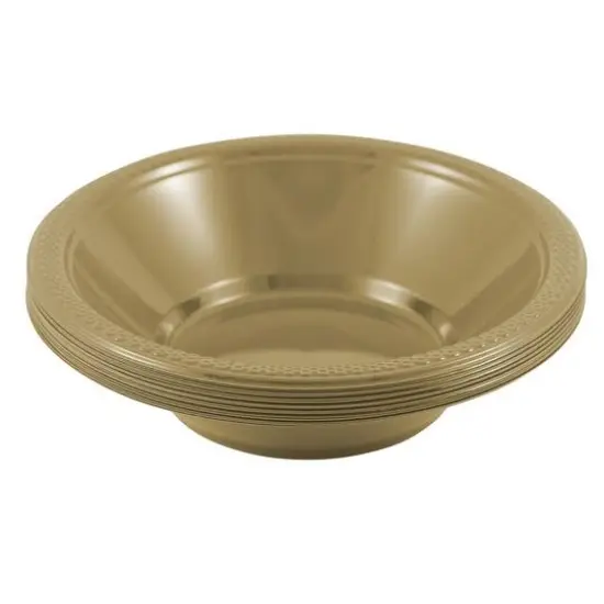 JAM Paper 7" Plastic Bowls, 20ct. Gold {4}