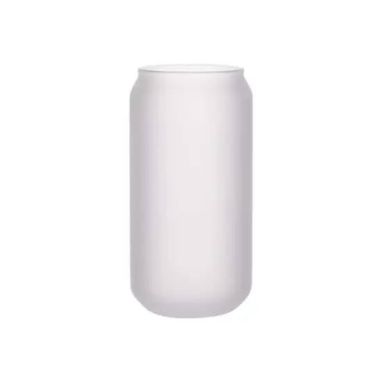 Craft Express 6ct. 18oz. Frosted White Glass Mug with Clear Glass Straw {1}