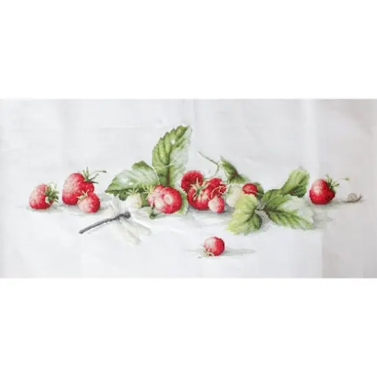 Luca-s Etude With Strawberries Counted Cross Stitch Kit {1}