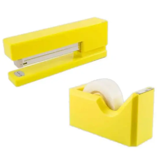 JAM Paper Stapler & Tape Dispenser Set Yellow {1}