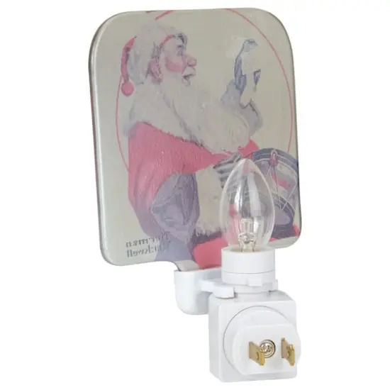 6" Norman Rockwell 'A Drum for Tommy' Glass Christmas Night Light {4}