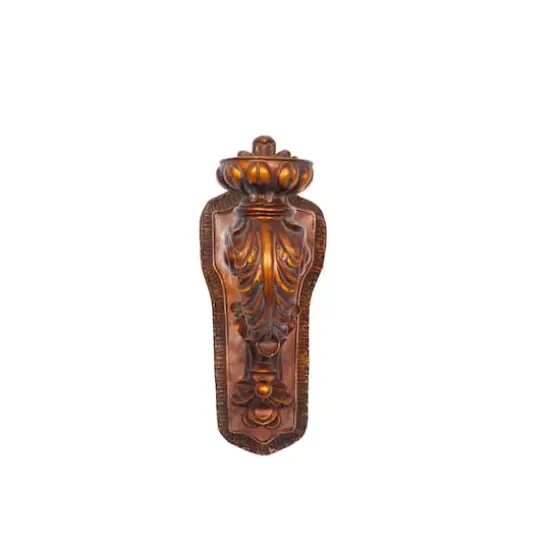 Bronze Polystone Traditional Candle Wall Sconce, 13" x 5" x 7" {3}