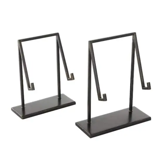 Black Metal Modern Abstract Easel Set {5}
