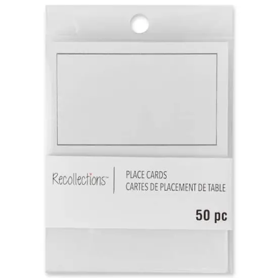 Place Cards by Recollections&trade;, 50ct. Silver {6}