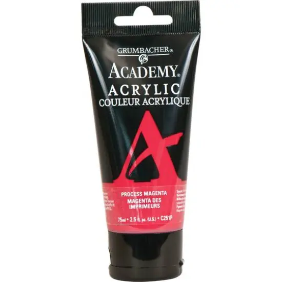 Grumbacher&reg; Academy&reg; Acrylic, 2.5oz. C251P Process Magenta {1}