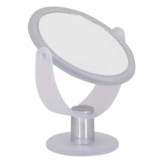 Home Details Dual Sided 10X Magnification Rubberized Vanity Mirror Frost {5}