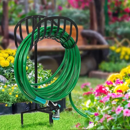 Sorbus Garden Hose Holder with 3-Prong Stake {5}