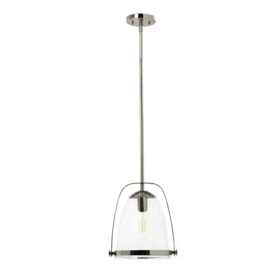Hello Honey&reg; 5.7ft. Metal & Glass Ceiling Light Polished Nickel {9}