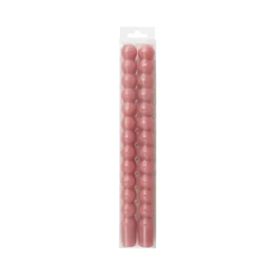 10" Unscented Bubble Taper Candles, 2ct. by Ashland&reg; Dark Pink {1}
