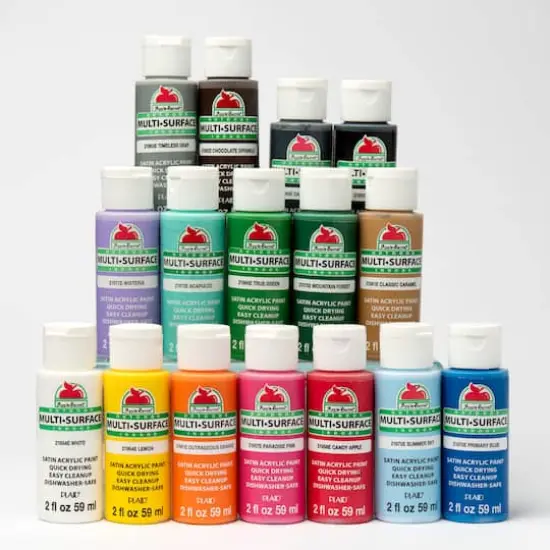 Apple Barrel® Satin Acrylic Craft Paint 16 Color Set {10}