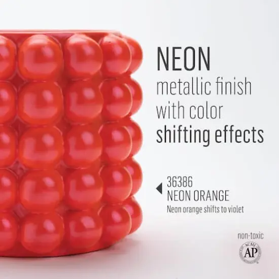 FolkArt &reg; Color Shift Blacklight&trade; Acrylic Paint 36386 Neon Orange {5}