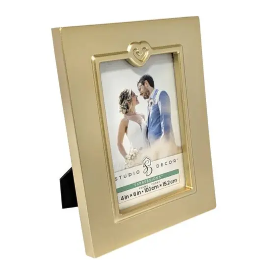 Expressions&trade; Gold Frame with Heart Icon by Studio D&eacute;cor&reg; {6}