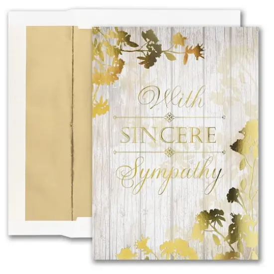 JAM Paper 5.625" x 7.875" Sympathy Silhouette Wood Cards & Envelopes, 25ct. {1}