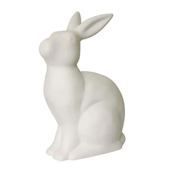 Simple Designs Porcelain Bunny Rabbit Shaped Animal Light Table Lamp {1}