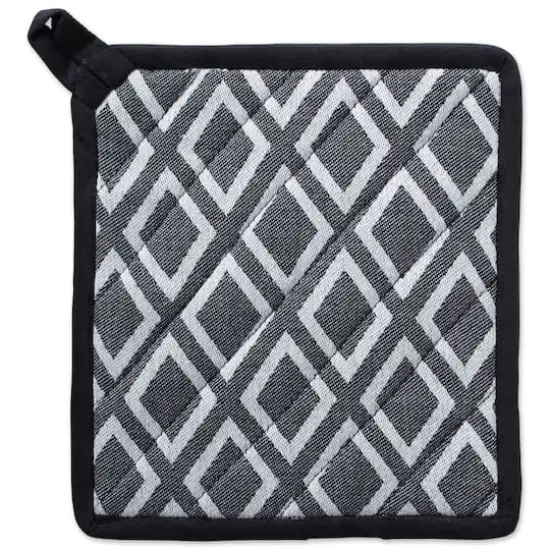 DII&reg; Black & White Diamond Potholder (Set of 2) {6}