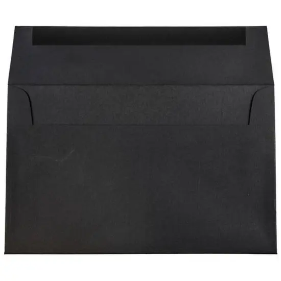 JAM Paper A10 Black Linen Recycled Invitation Envelopes {3}