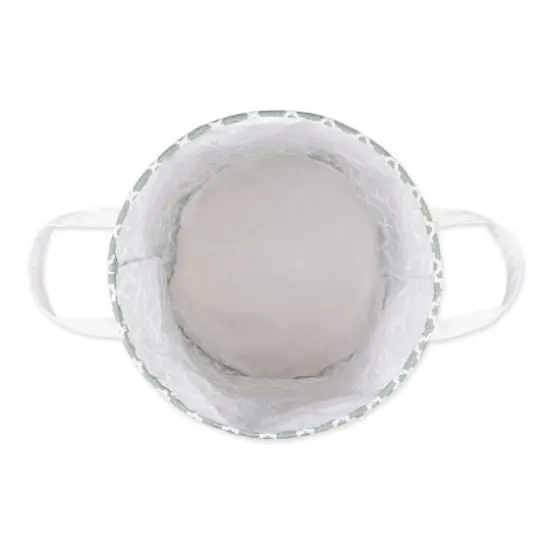 DII&reg; Round Lattice PE-Coated Cotton Polyester Laundry Hamper Artichoke Green {7}