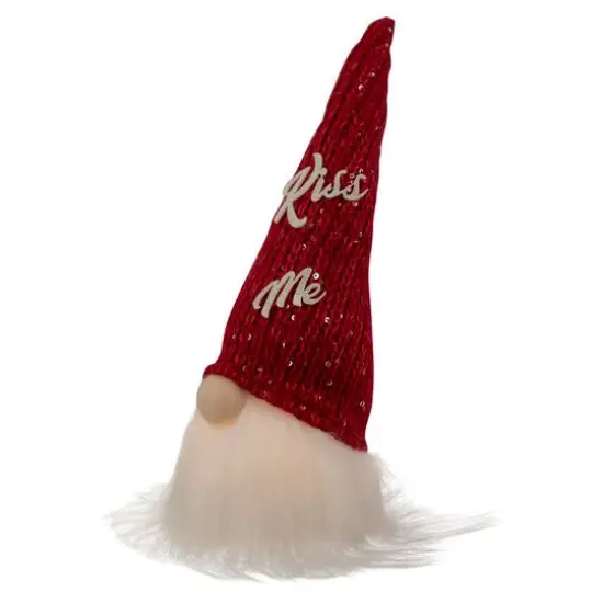 11.5" Lighted Red Knit 'Kiss Me' Hat Valentine's Day Gnome {6}