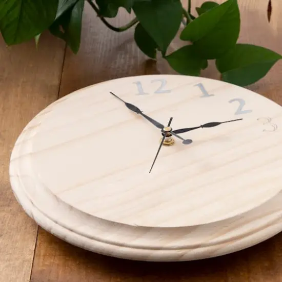 11" Round Wood Clock Surface by Make Market&reg; {3}