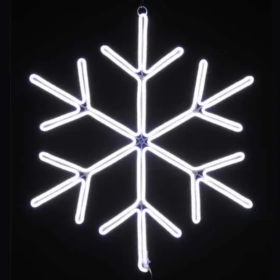 18" Neon Style Lighted Snowflake Wall Accent {4}