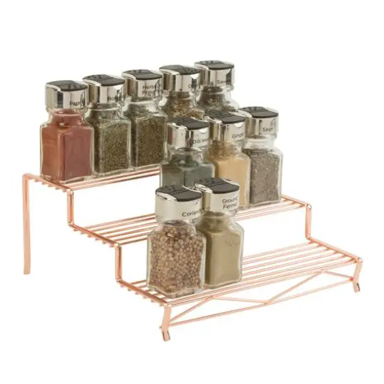 Kitchen Details 12" Geode 3-Tier Spice Rack Copper {7}