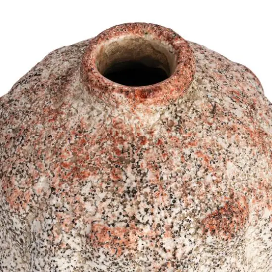 Hello Honey&reg; Cream Terra Cotta Vase with Raised Rectangle Pattern Set {9}