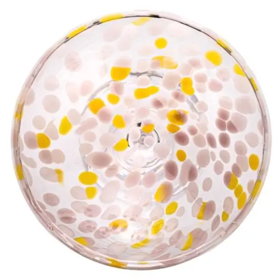 Hello Honey&reg; 7" Speckle Round Stemmed Champagne Coupe Glass Set {7}