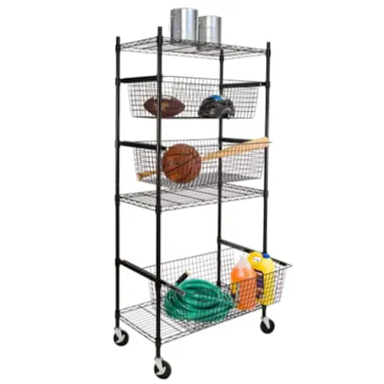 Honey Can Do Black All-Star Sports Shelving {1}