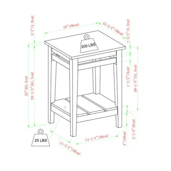 Walker Edison 18" Gray Wash Farmhouse Trim Side Table {9}