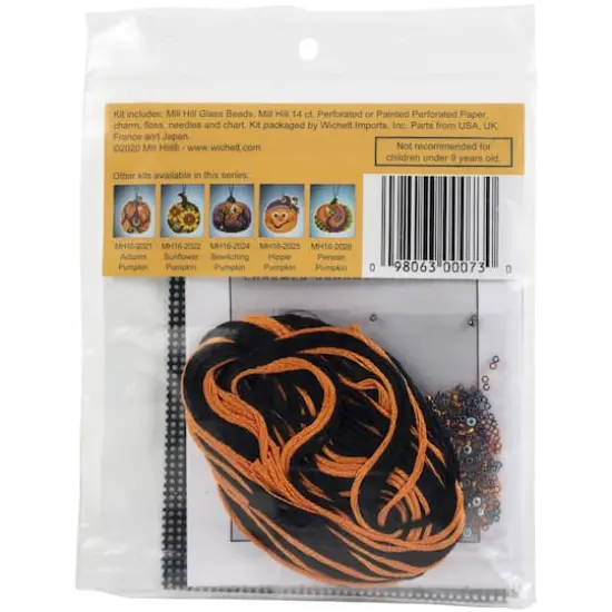 Mill Hill Glowing Pumpkin Ornament Beaded Counted Cross Stitch Kit {4}
