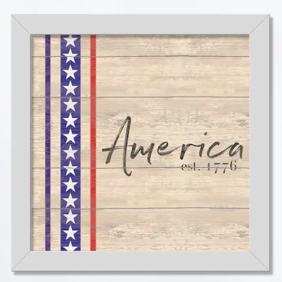 Established 1776 White Framed Print Under Plexiglass {1}