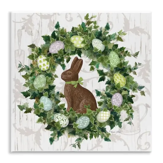 Stupell Industries Spring Easter Egg Wreath Wall Plaque Art {1}