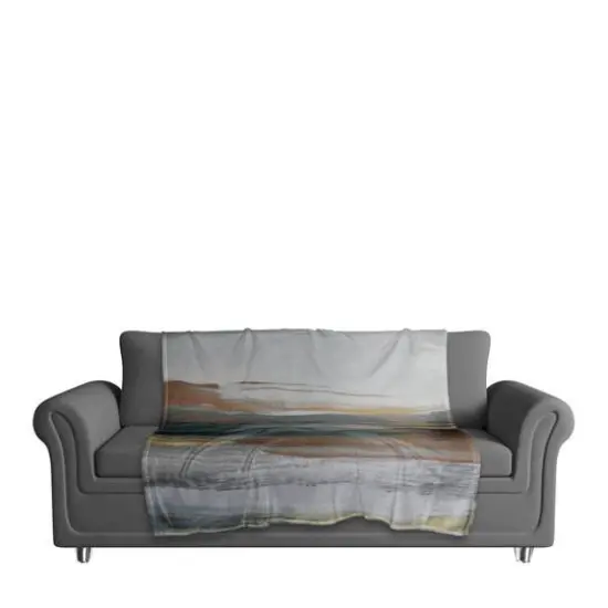 50" x 60" Navy & Rust Coral Fleece Blanket {3}