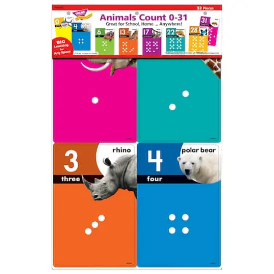Trend Enterprises&reg; Animals Count 0-31 Wipe Off Learning Set {1}