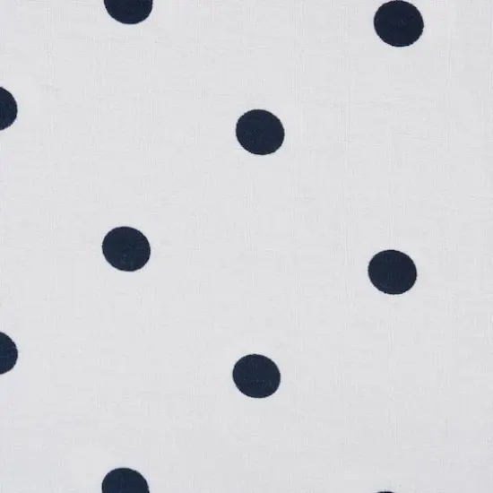 White/Navy Reversible Polka Dot Table Runner 14" x 90" {3}