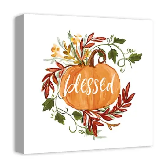 Blessed Pumpkin Vine Canvas Wall Art {4}