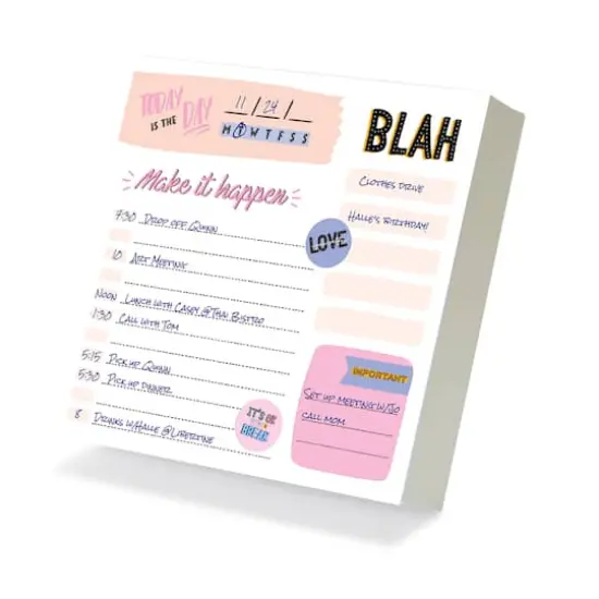 TF Publishing Undated Make it Happen Daily Note Block for Productivity & Lists Desktop {5}