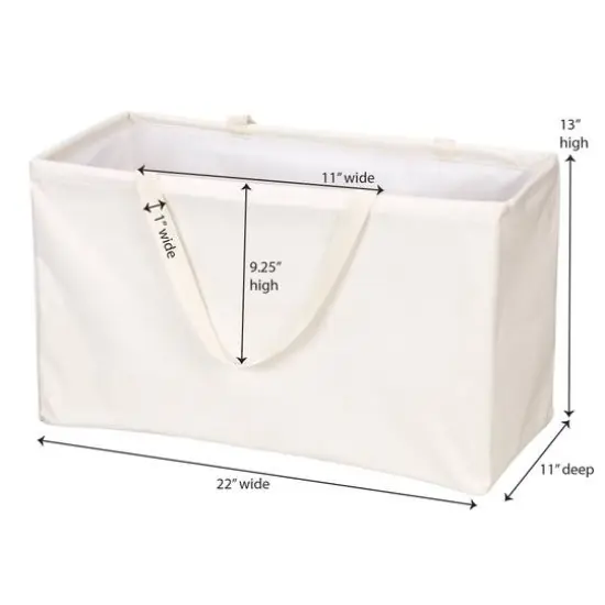 Household Essentials Krush&reg; White Canvas Utility Tote {4}