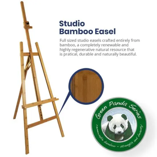 Pacific Arc A-Frame Bamboo Studio Easel {7}