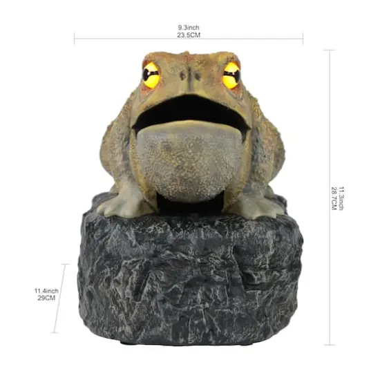 11.25" LED Animated Croaking Toad by Ashland&reg; {6}