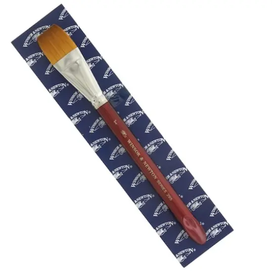 Winsor & Newton&reg; Series 295 Short Handle Flat Brush, Size 1 {1}