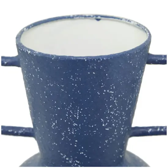 Blue Metal Vase with Handles Set of 2 17", 15" {4}