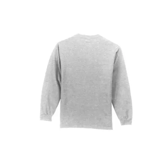 Port & Company&reg; Tall Long Sleeve Essential Pocket T-Shirt Ash {5}
