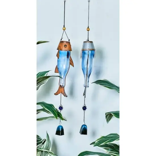 2.6ft. Multicolored Metal Coastal Windchime Set {8}