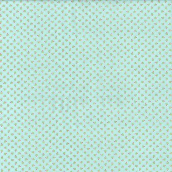 Fabric Traditions Light Blue Vintage Ditsy Rose Cotton Fabric {1}